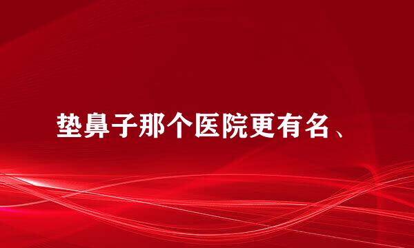 垫鼻子那个医院更有名、