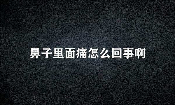 鼻子里面痛怎么回事啊