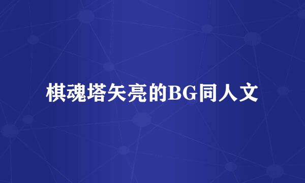 棋魂塔矢亮的BG同人文