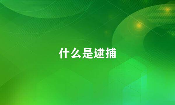 什么是逮捕