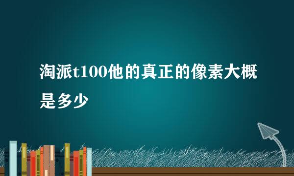 淘派t100他的真正的像素大概是多少