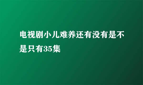 电视剧小儿难养还有没有是不是只有35集