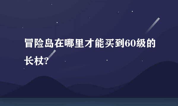 冒险岛在哪里才能买到60级的长杖?