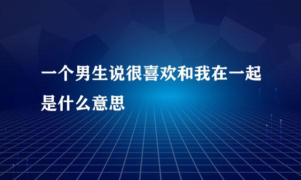 一个男生说很喜欢和我在一起是什么意思