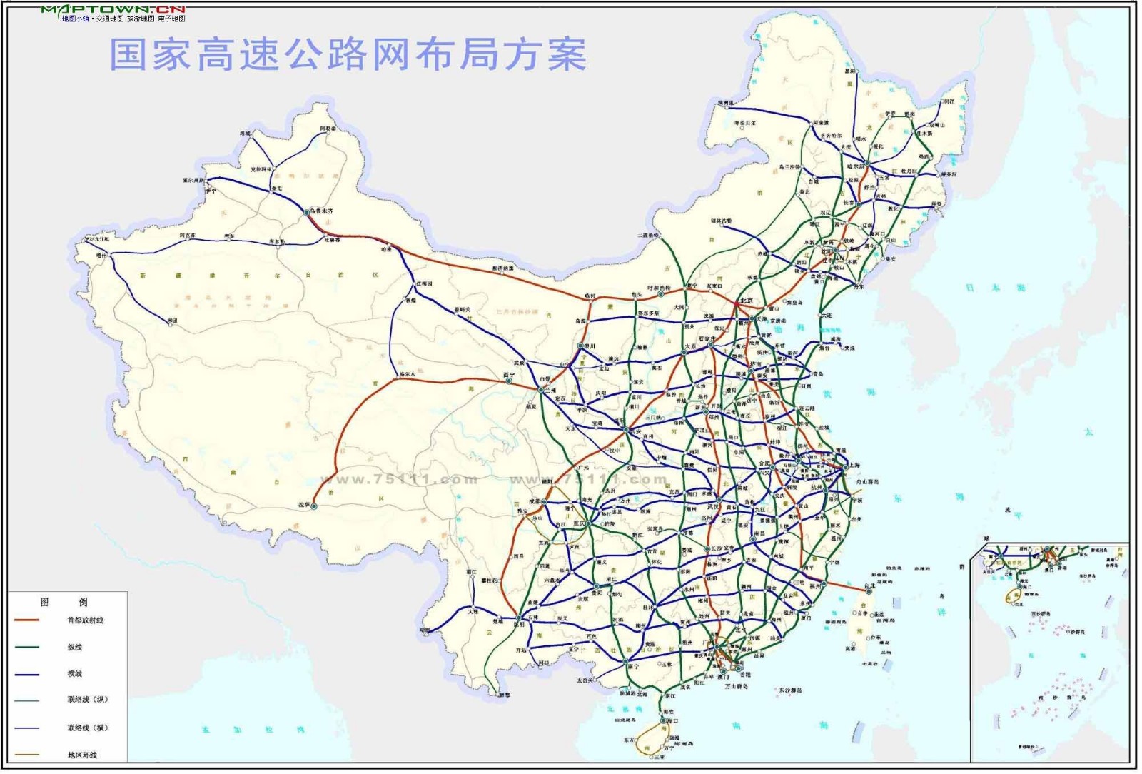 中国公路地图