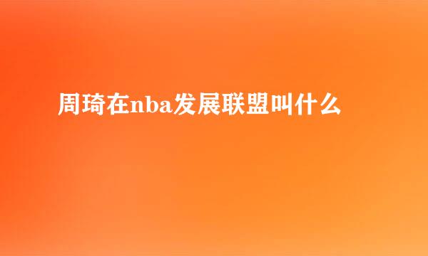 周琦在nba发展联盟叫什么