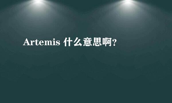 Artemis 什么意思啊？