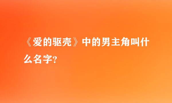 《爱的驱壳》中的男主角叫什么名字？