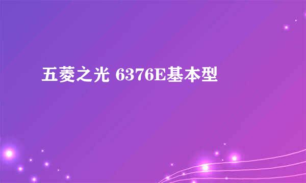 五菱之光 6376E基本型