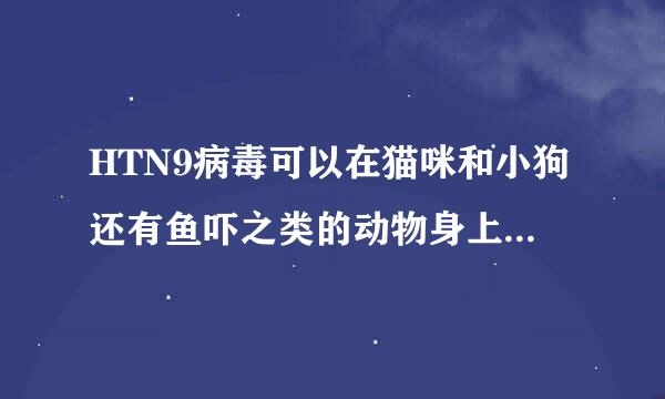 HTN9病毒可以在猫咪和小狗还有鱼吓之类的动物身上传播么？