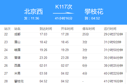 K117途经那些站