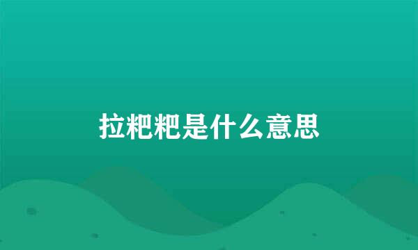 拉粑粑是什么意思