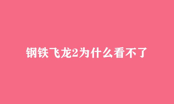 钢铁飞龙2为什么看不了