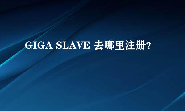 GIGA SLAVE 去哪里注册？