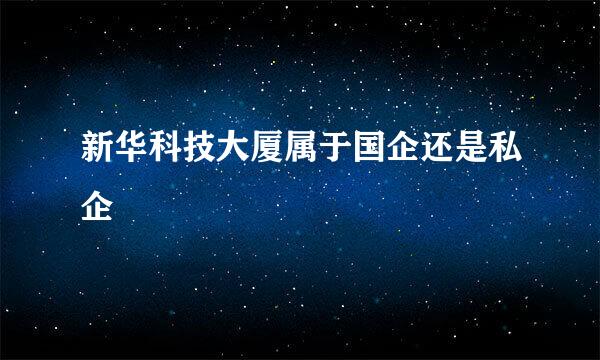 新华科技大厦属于国企还是私企