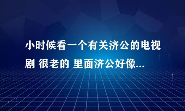 小时候看一个有关济公的电视剧 很老的 里面济公好像还有个小徒弟的 不知道有没有人知道啊