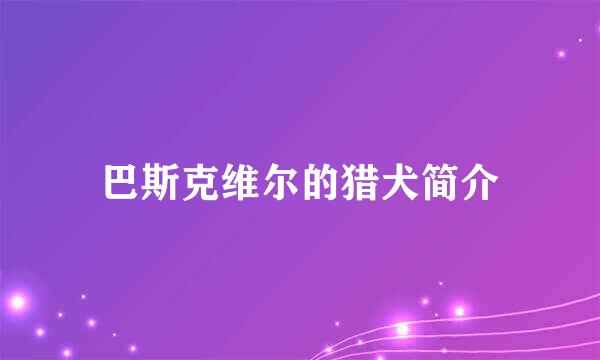 巴斯克维尔的猎犬简介