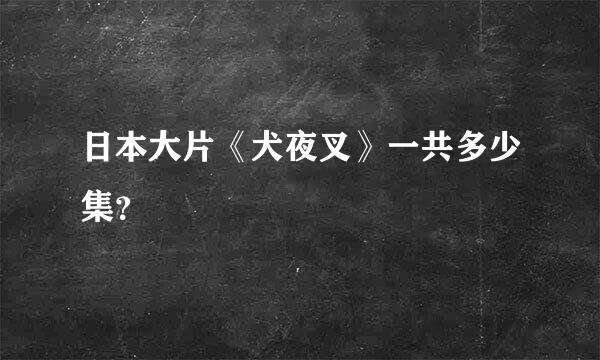 日本大片《犬夜叉》一共多少集？