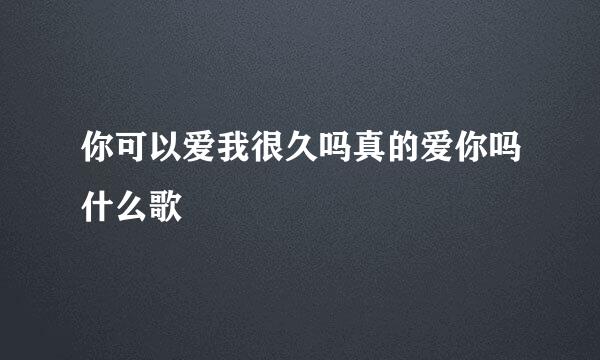 你可以爱我很久吗真的爱你吗什么歌