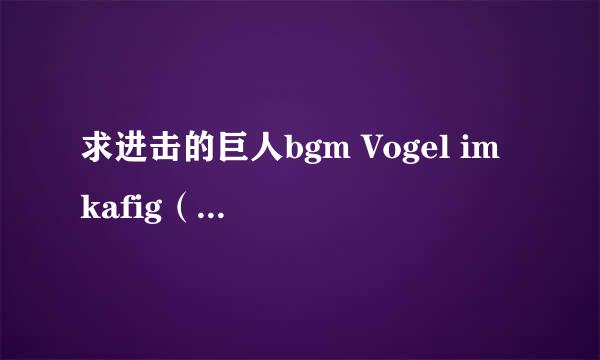 求进击的巨人bgm Vogel im kafig（笼中鸟）歌词注音