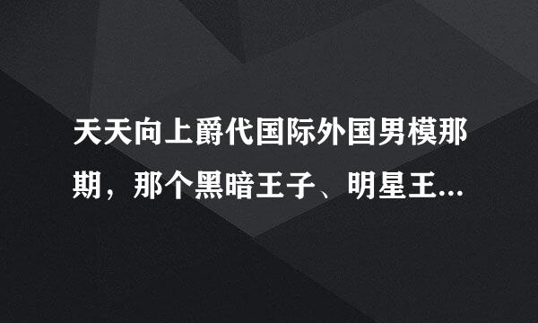 天天向上爵代国际外国男模那期，那个黑暗王子、明星王子和混血王子分别是哪个国家的。