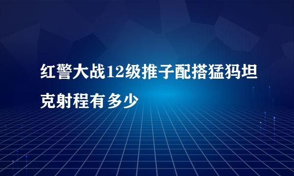 红警大战12级推子配搭猛犸坦克射程有多少