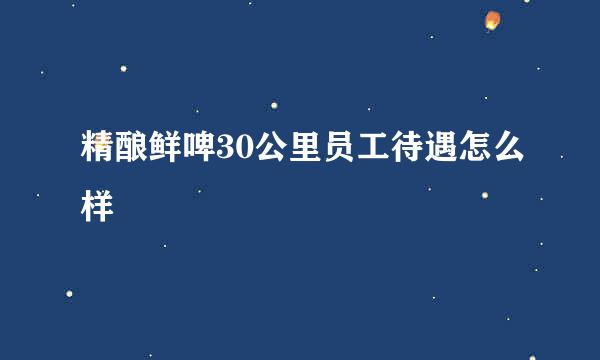 精酿鲜啤30公里员工待遇怎么样