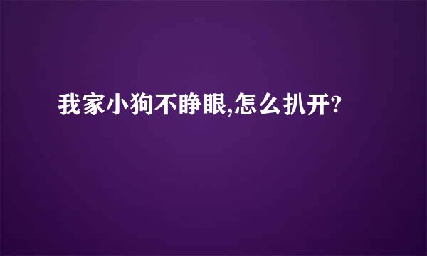 我家小狗不睁眼,怎么扒开?