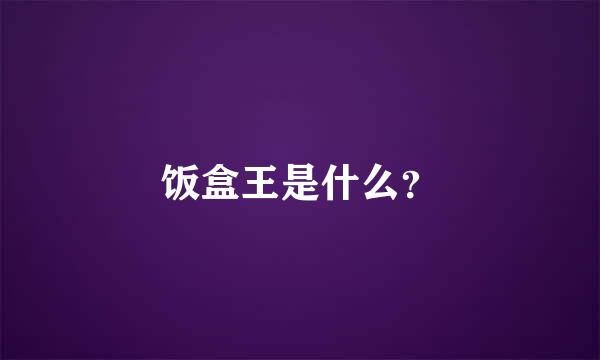 饭盒王是什么？