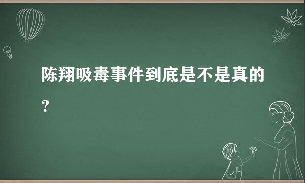 陈翔吸毒事件到底是不是真的？