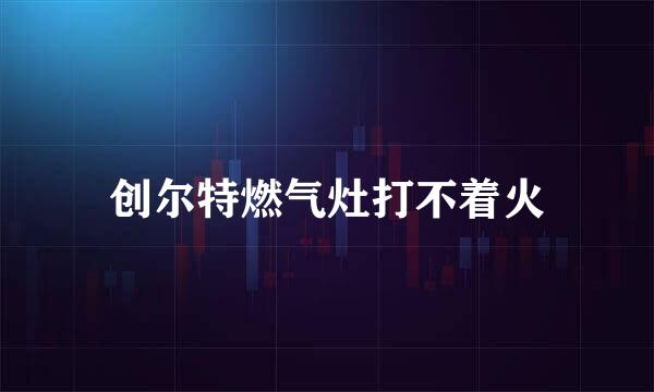 创尔特燃气灶打不着火