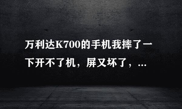 万利达K700的手机我摔了一下开不了机，屏又坏了，修一下要多少钱？