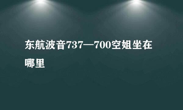 东航波音737—700空姐坐在哪里