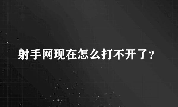 射手网现在怎么打不开了？