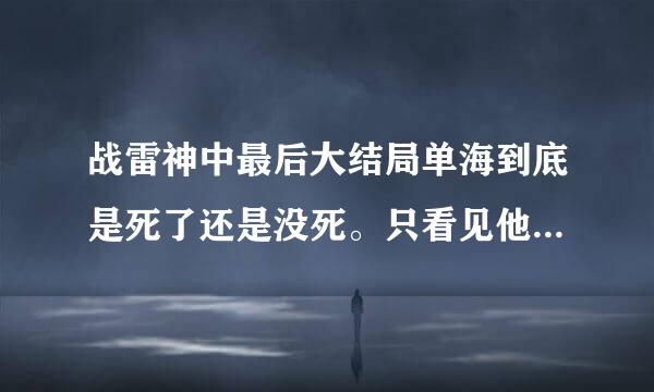 战雷神中最后大结局单海到底是死了还是没死。只看见他仨躲石头后面大笑。