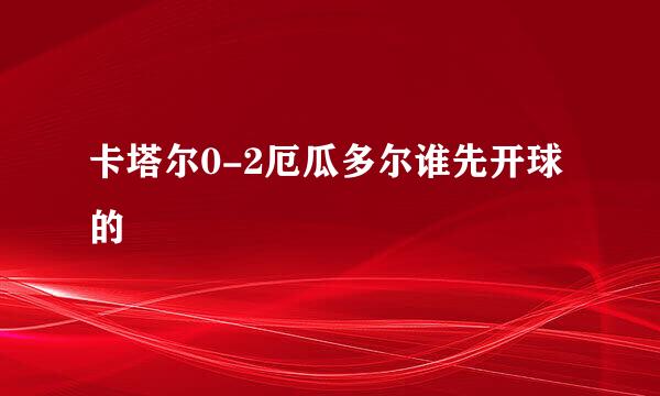 卡塔尔0-2厄瓜多尔谁先开球的