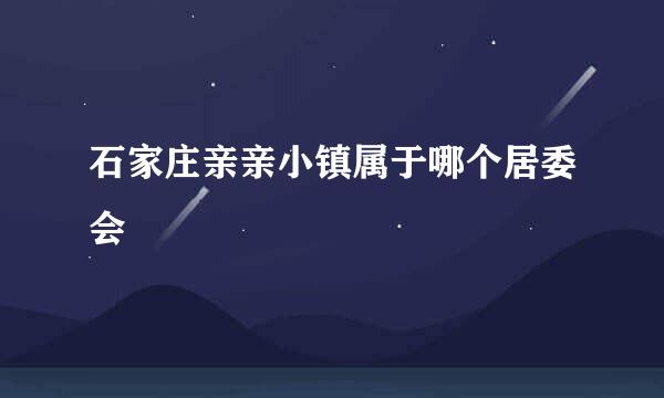 石家庄亲亲小镇属于哪个居委会