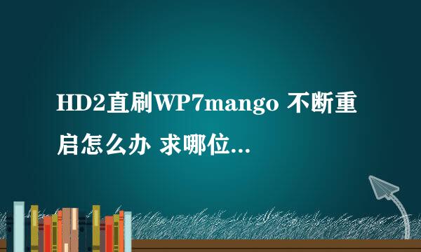 HD2直刷WP7mango 不断重启怎么办 求哪位高手帮我解决下一下 重金奖励 解决好追加