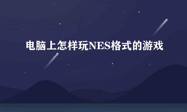 电脑上怎样玩NES格式的游戏