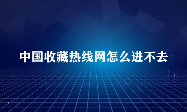 中国收藏热线网怎么进不去