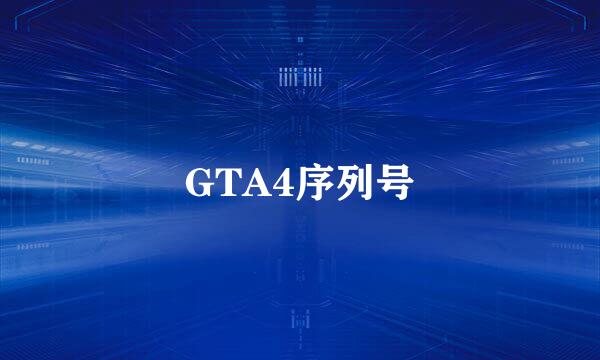 GTA4序列号