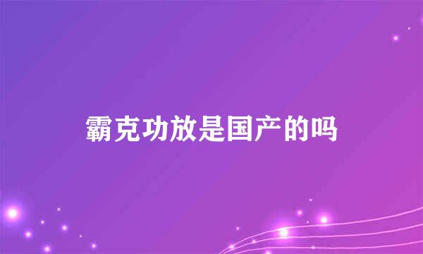 霸克功放是国产的吗