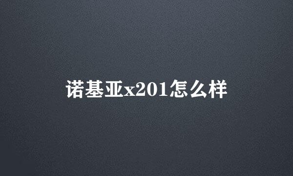 诺基亚x201怎么样