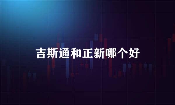 吉斯通和正新哪个好