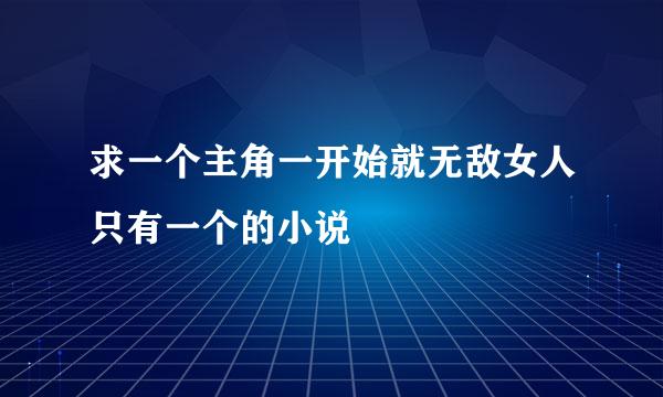 求一个主角一开始就无敌女人只有一个的小说