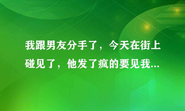 我跟男友分手了，今天在街上碰见了，他发了疯的要见我，大晚上还跑到我家门口，我跟他说我不在家