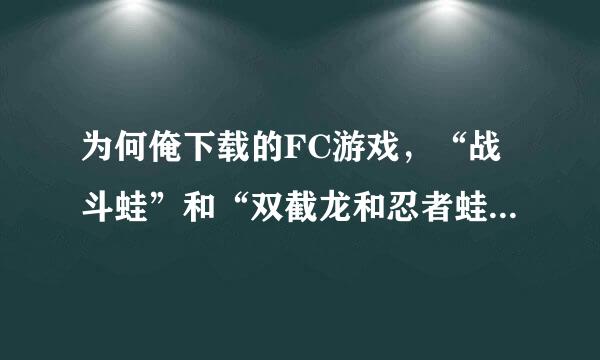 为何俺下载的FC游戏，“战斗蛙”和“双截龙和忍者蛙”的HACK版，都是不能玩的阿