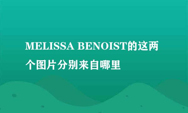 MELISSA BENOIST的这两个图片分别来自哪里