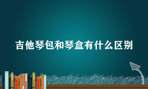 吉他琴包和琴盒有什么区别