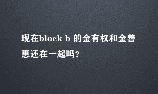 现在block b 的金有权和金善惠还在一起吗？